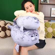 1pc Realistic Plush Seal Stuffed Animal Doll, Soft Cuddly Doll, Children's Comfort Companion Pillow, Therapeutic Stress Relief Doll, Aquarium Souvenir, Birthday/Christmas/Valentine's Day Gift - Multicolor - View 6