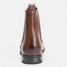 Giày bốt Chelsea nam, kiểu dáng cổ cao retro, phong cách công sở thường ngày, giày bốt nam thanh lịch kiểu Anh cổ điển. - màu nâu - Xem 7