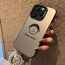 Funda de teléfono Simple Keep Smiling para 15/15Plus/15Pro/15Promax,  14/14Plus/14Pro/14Promax,  13/13Pro/13Promax,  12/12Pro/12Promax,  11/11Pro/11Pro Max,  7/8 Plus,  XR/XSMax - Mezcla de colores - Ver 3