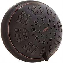 Alta Presión Soporte de Pared para Alcachofa de Ducha Ajustable - 2.5 GPM - Bronce Cepillado para el Baño - ‎Bronce Cepillado - Ver 2