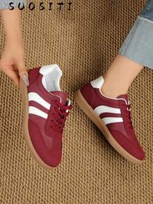 2026 New Women Flat Casual Lightweight Comfortable Sneakers - Red - View 5