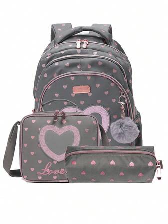 Set de 3 mochilas infantiles con bordado de alpaca, de diseño lindo y a la moda. Suficientemente espaciosas para contener los útiles escolares de su hijo, bellamente diseñadas con los colores favoritos de los niños, adecuadas para la escuela, actividades al aire libre o viajes. Un regalo perfecto para fiestas y cumpleaños.