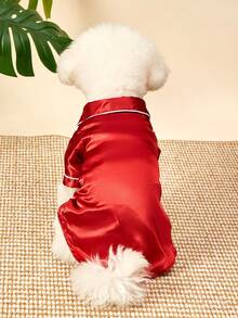 PETSIN A Pet Non Stretchy, Lightweight, Breathable And Comfortable Home Sleepwear Suitable For Small Dog Breeds Such As Teddy Bears To Wear All Year Round (The Product Is Slightly Smaller, It Is Recommended To Purchase 1-2 Sizes Larger, Please Choose Carefully For Other Dog Breeds) - Burgundy - View 10