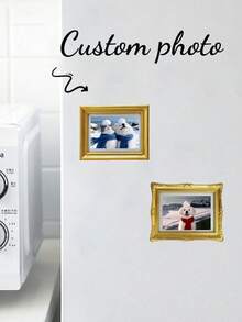 Customized 1pc Photo Fridge Magnets, Mini Photo Frame Fridge Magnets, Photo Fridge Magnetic Frame Stickers Can Also Be Placed Horizontally Or Vertically As Photo Frames. They Are Suitable For Kitchen, Room Decoration, Bedroom And Kitchen Decoration, Festival Commemoration, And As Small Gifts For Parties. - Multicolor - View 1