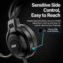 Acer Tai nghe chơi game chụp tai OHW303 cung cấp hai tùy chọn cổng: hai cổng 3.5mm và một cổng USB. Nó tương thích với máy tính xách tay và máy tính để bàn, đồng thời tích hợp micro và mic. - Giao diện cắm kép 3.5mm - Xem 6