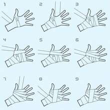 Vendas de boxeo, guardamanos de boxeo, vendas elásticas para manos, paquete de 2 vendas deportivas (5 m), vendas para artes marciales mixtas Guardamanos elásticos para protección de muñecas y nudillos - negro - Ver 7