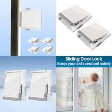 XISH Cerradura de  para puertas corredizas y ventanas a prueba de niños paquete de 8 unidades en color gris asegúrese de que su espacio de trabajo mida entre 10 7 cm y 30 cm - como en la foto - Ver 8