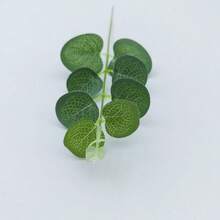 10 Pieces Of Outdoor Simulation Green Plant Eucalyptus Leaves, Anti-Ultraviolet Real Touch, Spring, Summer And Autumn Indoor Home Decoration, Window Sill Garden Decoration, Suitable For Weddings, Thanksgiving, Valentine's Day, Mother's Day And Various Party Activities, Bouquet Materials, Flower Arrangement Accessories - Multicolor - View 15