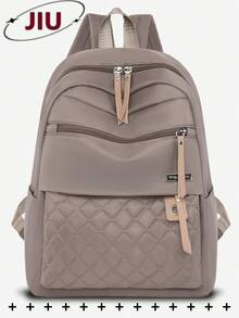 Anti-Theft Diamond-Quilted Nylon Backpack Women Purse, Multi-Functional And Stylish Daily Bag, Multi-Pocket Lightweight Travel Bag, Large-Capacity Simple School Bag, Convenient Book Bag, Suitable For Students, Nurses, Teachers, Business People, Travel And Vacation, Business Trips, Daily Commuting, Shopping, Office, Dating, Hiking, Training, Work, Birthday Gifts, Holiday Gifts - Multicolor - View 16