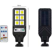 350,000 Lumens Super Bright Solar Light With Motion Sensor, Solar Powered Garden Path Light, Floodlight, Outdoor Waterproof Security Wall Lamp For Yard, Driveway, Garage, Park, Commercial Lighting - Black - View 12