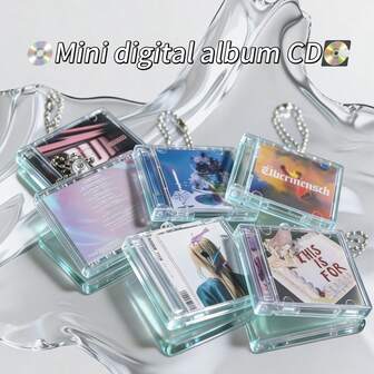 Populär KPOP Mini Album Hängsmycke NFC Box - BLACK PINK "JUMP", "TOO BAD", TWICE "This Is For", NMIXX "Blue Valentine", "NOT CUTE ANYLOWER" Mini CD Box, Kedja DVD Box, NFC CD Box, Kändis Fan Merchandise DIY Minnes-Mini CD Hängsmycke Nyckelring