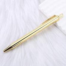 1-3pcs Gold/Silver/Rose Gold Metal Ballpoint Pens, Smooth Writing, 1mm Medium Tip, Suitable For Wedding, Business, Office, Students, Teachers, Men & Women, Can Be Used As Back To School Gift - Multicolor - View 8