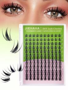 120 piezas Grupos de pestañas de hada estilo manga C Curl, mezcla de 8-16mm, pestañas naturales y suaves, pestañas postizas individuales DIY fáciles de usar y reutilizables para maquillaje diario - Multicolor - Ver 5