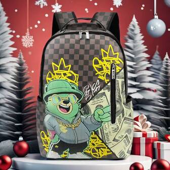 1 pieza Mochila unisex con diseño de boca de tiburón para otoño/invierno, mochila de gran capacidad y multifuncional para exteriores, laptop, viajes, regalo de Navidad/Acción de Gracias, regalo para amigos, regalo recomendado para hombres, regalo interesante