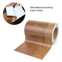 XISH BOMEI PACK 1 Rollo de Cinta de Reparación de Grano de Madera Color Madera de Begonia 10cm x 10m por rollo Parche Autoadhesivo de Reparación para Muebles Suelos Armarios Ventanas Puertas - Marrn - Ver 3