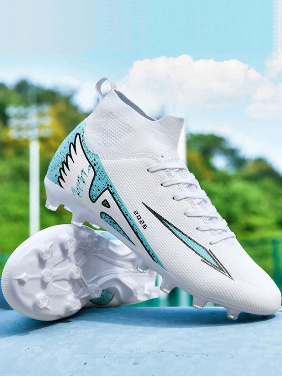 Original Men Soccer Shoes Professional TF/FG Boys Football Shoes Grass Indoor Training Girls Unisex Non-Slip Football Field Boots - White - View 1