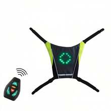 1pc LED Wireless Remote Control Backpack Pendant, Suitable For Cycling, Running, Skateboarding - Grey - View 6