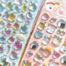 Hình dán ma kiểu Nhật, trang trí sổ lưu niệm, nhật ký tự làm, văn phòng phẩm dễ thương, đồ dùng học tập - Nhiều màu - Xem 3