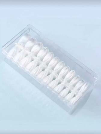 504 st transparenta nageltips, tunna mandelformade, trapetsformade, fyrkantiga korta balettnageltipsar, behöver inte filas