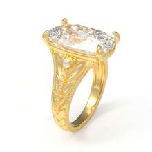 Anillo de compromiso de princesa romántico y lujoso con deslumbrante circonita cúbica cuadrada, adecuado para uso diario, fiestas, regalo de joyería para mamá, familiares, amigos, festividades - Multicolor - Ver 2