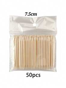 65mm/75mm/95mm/105mm/11.4mm/12.7mm/15mm/17.8mm 橙木棒，点钻美甲工具，角质层推棒，美甲美容木棒，尖头和斜头 - 杏色 - 查看 13