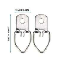 XISH 50 Piezas Ganchos Metálicos para Cuadros Anillas en D Soporte Profesional para Marcos Espejos Relojes y Pinturas 0.4x1.3in/10x33mm Resistentes y Duraderos Herrajes para Co - Tipo C - Ver 5