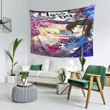 Class Of 09 Tapestry - Retro 2009 Nostalgic Wall Hanging Decor With Anime Characters, Gaming & Pop Culture Icons - Soft Peach Beige Fabric Poster For Bedroom, Living Room, Birthday Party Decoration - Perfect Graduation Gift For 2009 Graduates - Vibrant Pink & Black Design With School-Themed Graphics, Horizontal Hanging For Stylish Home Decor - 彩色 - 查看 2