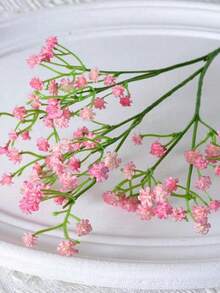 1/3/5pcs Pink Artificial Babys Breath Flower Bouquet Multi Stem Design 52cm Realistic Floral Decor Wedding Valentine Birthday Anniversary Home Desk Bedroom Bathroom Room Decoration Autumn Baby Breath Fake Flower Photography Prop Wedding Ornament Floral Arrangement - 粉色 - 查看 6