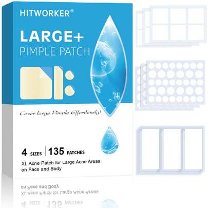 135PCS Hydrocolloid Acne Patch - Invisible Coverage, Multiple Sizes For All Light Skin Types, Non-Drying And Alcohol-Free Facial Stickers, Daily Use, Facial Care Accessories, Compact Sticker Design, Skin-Friendly Material