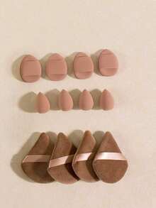 33/20/13/12pcs Brown Makeup Brush Set, Makeup Tool Kit: Includes 13pcs Brown Makeup Brushes, Powder Puff And Makeup Sponges. Different Types Of Brushes Can Achieve Precise Makeup. Daily Makeup Set, Travel Makeup Set, Includes Makeup Brushes, Sponges, Headband And Makeup Bag - Essential Cosmetic Set. Designed For Women, Convenient For Travel, Also A Practical Makeup Accessory. Great Valentine's Day Gift. - Multicolor - View 13