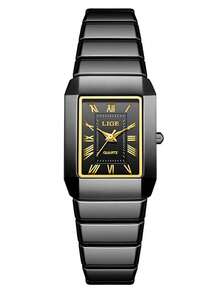 LIGE 女士手表，防水石英表，防滑表冠，陶瓷表带 - 白色 - 查看 12