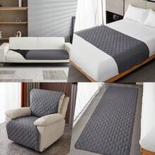 1 chiếc chăn mỏng chống nước màu trơn cho thú cưng thích hợp cho mèo và chó nhỏ/vừa/lớn quanh năm, vừa với giường và ghế sofa - Màu xám đen - Xem 11