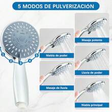 XGTCbo de cazal de aderas para baño a presion de 6 "/ duca de mano con manguera de 1 5 ms adera con manguera para baño Cro - Cromo - Ver 3