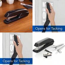 XISH Swingline 54567 - Paquete de grapadora capacidad de 20 hojas sin atascos incluye grapadora grapas 1250 y removedor de grapas color negro - Paquete económico (1250 grapas) - Ver 6