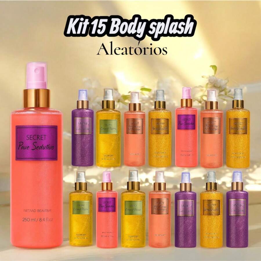 Wholesale Kit Of Women's Glitter Body Splash 250ml - Women's Perfume - 15件裝亮片連身衣套裝 - 款式多樣 - 查看 1