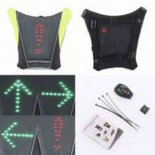 1pc LED Wireless Remote Control Backpack Pendant, Suitable For Cycling, Running, Skateboarding - Grey - View 1