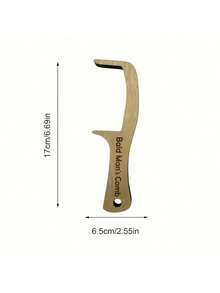 1/2 piezas Peine de broma de cabeza calva, cepillo de madera sin cabello, regalo para hombres calvos, herramienta de arreglo de cabeza calva, regalo de peine sin cabello para amigos - Multicolor - Ver 2