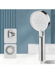 3/2/1 Pcs Adjustable Handheld Shower Head With Bracket & Hose - 5 Spray Modes, Water-Saving Nozzle, Enhance Shower Experience, Bathroom Essential, Home Necessity