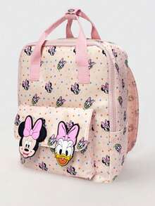 Minnie Cartoon Print Multi-Functional Fashion Casual Cute Backpack, Student School Bag, Travel Bag - Multicolor - View 7