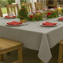 Oxford Slub Tablecloth, 5 Meters, Plain, For Events And Decoration - 灰色 - 查看 6