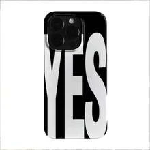 NO And YES White Letters Phone Case For IPhone 17 Air 16 E 15 14 13 12 11 Pro Max Plus Mini SE 2020 2022 Soft Cover - A1 - 查看 3