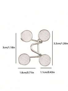 高品质金属可调节腰带夹，适用于牛仔裤、裙子、长裤、衣领，男女通用，经久耐用，无需工具即可快速调节，防滑胸针，时尚可拆卸裤夹，旅行必备，包包配件