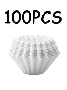 100pcs/75pcs/50pcs/25pcs/1pc Hand Drip Coffee Filters, Effectively Filters Fine Coffee Grounds For A Rich, Smooth Coffee Experience. Cleverly Designed For Easy Cleanup After Brewing, Simplifying The Coffee Making Process And Keeping Your Coffee Station Tidy. Suitable For Home, Office, Or Travel Use With Coffee Drippers. - Multicolor - View 13