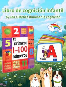 Spanish Education Cognitive Board And Alphabet Card Set, Cognitive Enlightenment Education Gift, Notebook - Multicolor - View 7