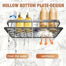 XFH 2-Piece Non Perforated Wall Mounted Storage Rack Bathroom Rack, Shower Storage Rack Set, Space Saving Hanging Sorting Rack, Suitable For Shampoo, Conditioner, Etc, Stainless Stee L Bathroom Storage Shelf | Modern Bathroom Shelves, Bathroom Organizer Rack - 銀色 2pcs - 查看 9
