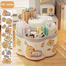 1 hộp đựng bút và đồ trang điểm xoay 360° - Hộp đựng đồ để bàn xoay 360°, kèm hình dán hà mã dễ thương, hộp đựng di động dung tích lớn, thích hợp cho văn phòng và mỹ phẩm - Hộp đựng văn phòng phẩm nhẹ - Nhiều màu - Xem 12