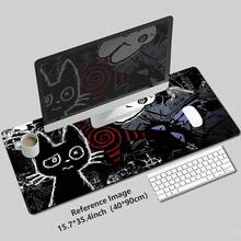 Extended Gaming Desk Mouse Pad, Gothic Punk Anime Cat Skull Cartoon Dark Aesthetic Design, Non-Slip Base High-Definition Printing, Suitable For Office, Dorm, Gaming, Birthday And Holiday Gift For Gamers - Multicolor - View 4