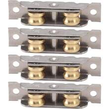 XISH Rodillo para Puerta Corredera 4 Piezas Rodillo para Puerta Corrediza de Patio Rodillos en Tándem de Acero Inoxidable Resistentes Conjunto de Rodillo de Rueda con Rodamiento de - rueda plana+rueda cóncava - Ver 7