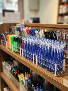 Pen Holder Organizer, Pencil, Crayon, Ballpoint Pen, Fountain Pen Holder, Pen Display Rack, Neutral Pen Holder, Eyebrow Pencil Holder, Makeup Brush Holder, Eyebrow Brush Holder, Office Desk Organizer, Stationery Storage, Cosmetic Tool Holder - Clear - View 9