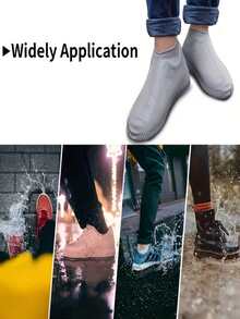 1 Pair Waterproof, Reusable, Anti-Slip Shoe Covers - Durable, Elastic, Easy To Clean, Unisex